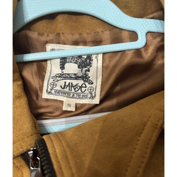 Jaase Brown Suede Cropped Jacket w Fringe, Size Small, Western Cowgirl Boho - Picture 4 of 6